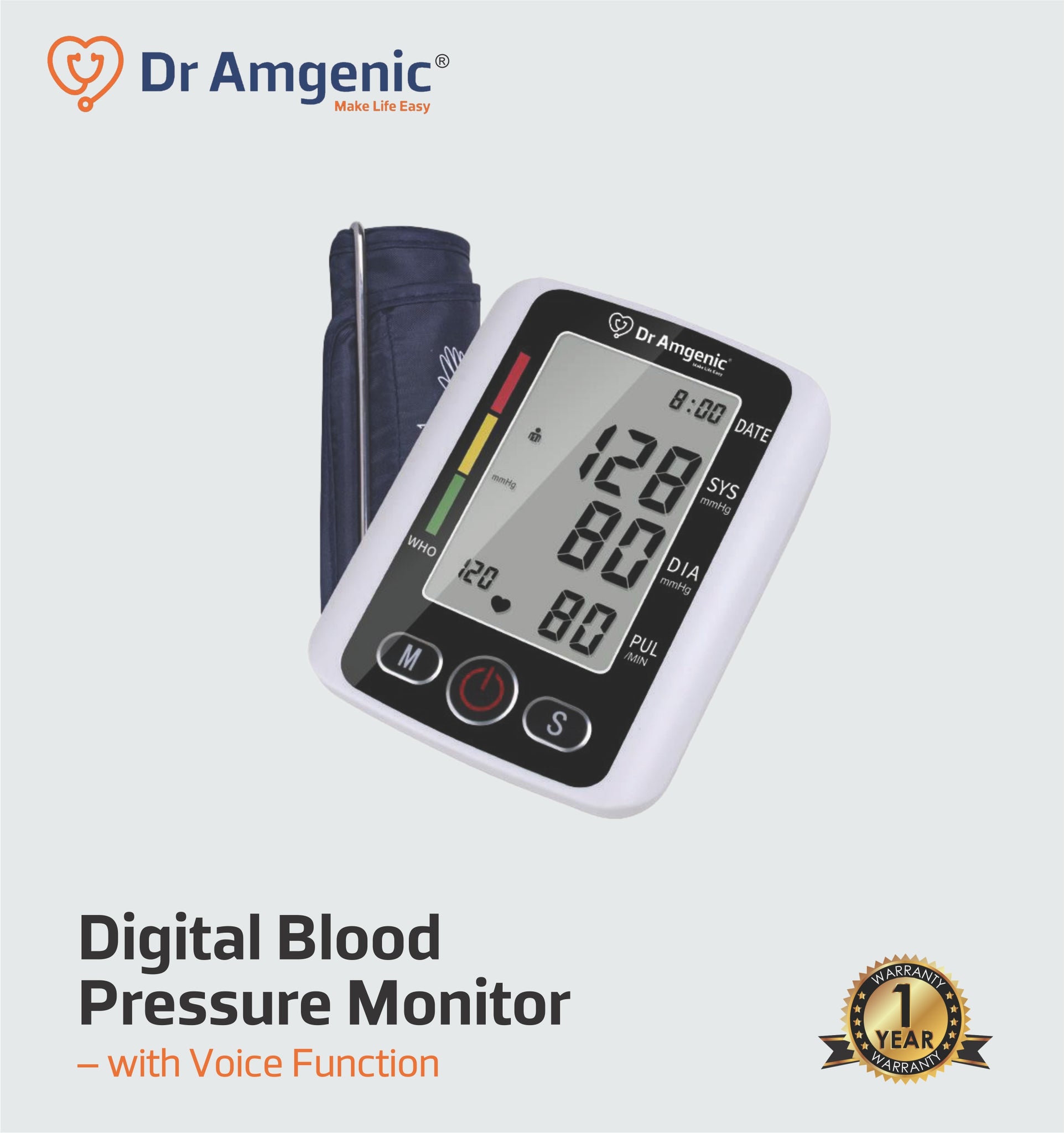 Fully Automatic Arm Style Electronic Blood Pressure Monitor - Home